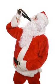 Santa Drinking