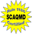 SCAQMD Rule 1186 Compliance Sticker