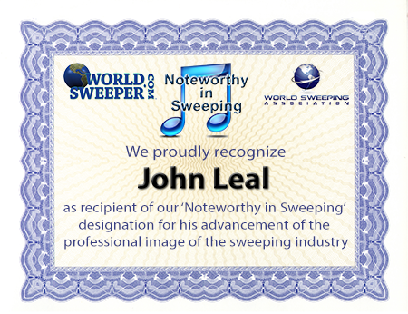 John Leal Noteworthy Certificate