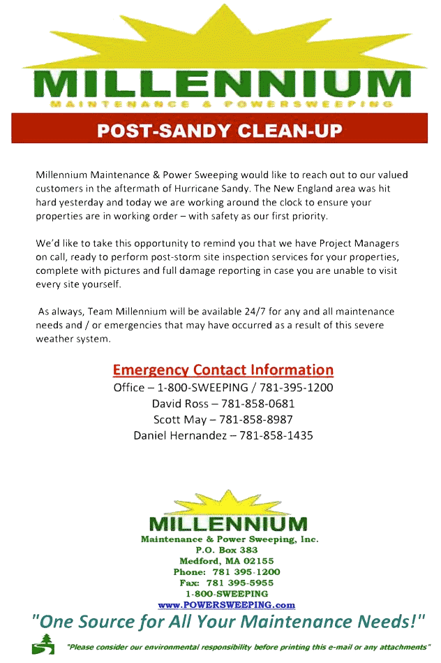 Post Storm Notice