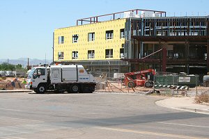 Sweeper on Construction Site