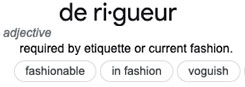 DeRigueur Definition