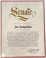 Joe Commendation