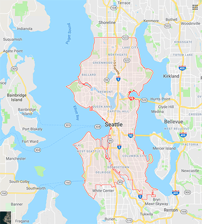 Seattle Google Map